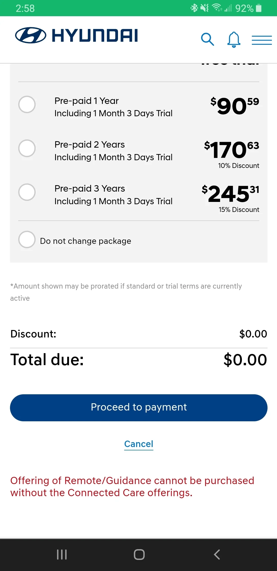 how much is hyundai bluelink