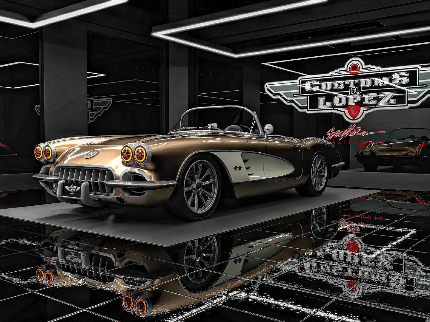 Custom 1958 Chevy Corvette Virtually Mesmerizes Ahead Of SEMA Show Reveal Autoevolution