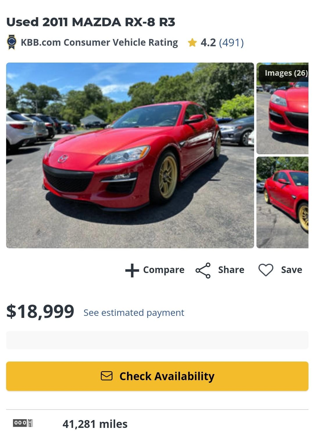 Does The Rarity And Low Mileage Of This Car Make The Price Worth It R RX8