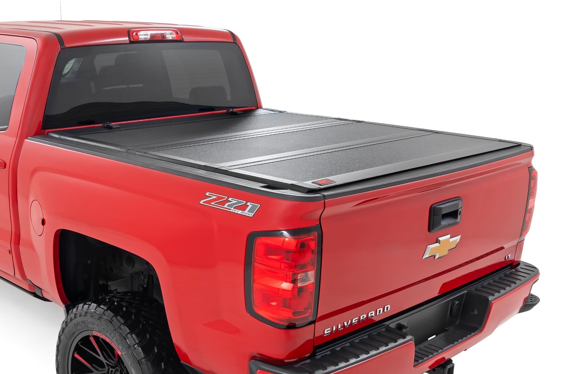 Hard Tri Fold Flip Up Bed Cover Chevy GMC 1500 2500HD 3500HD 14 19 Rough Country
