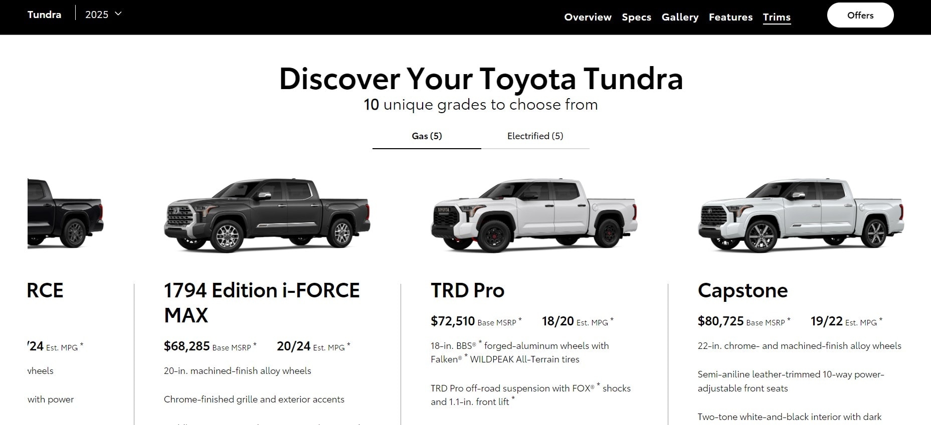 2025 toyota tundra price