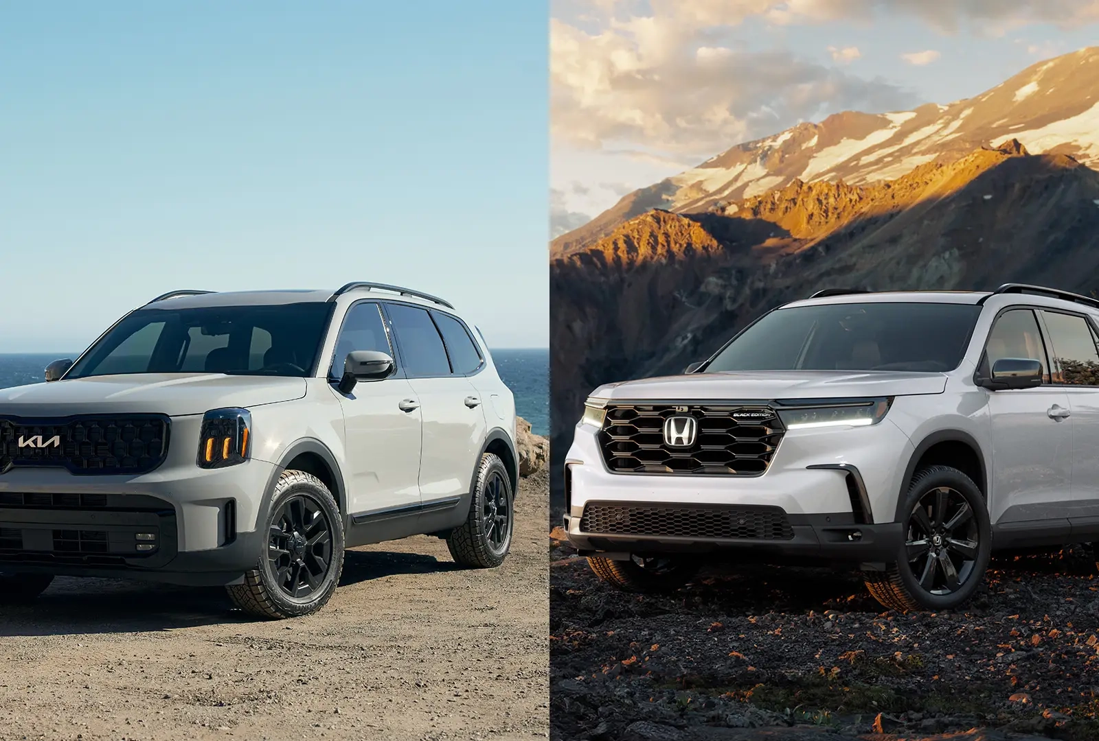 Kia Telluride Vs Honda Pilot Comparison Three Row Crossover War