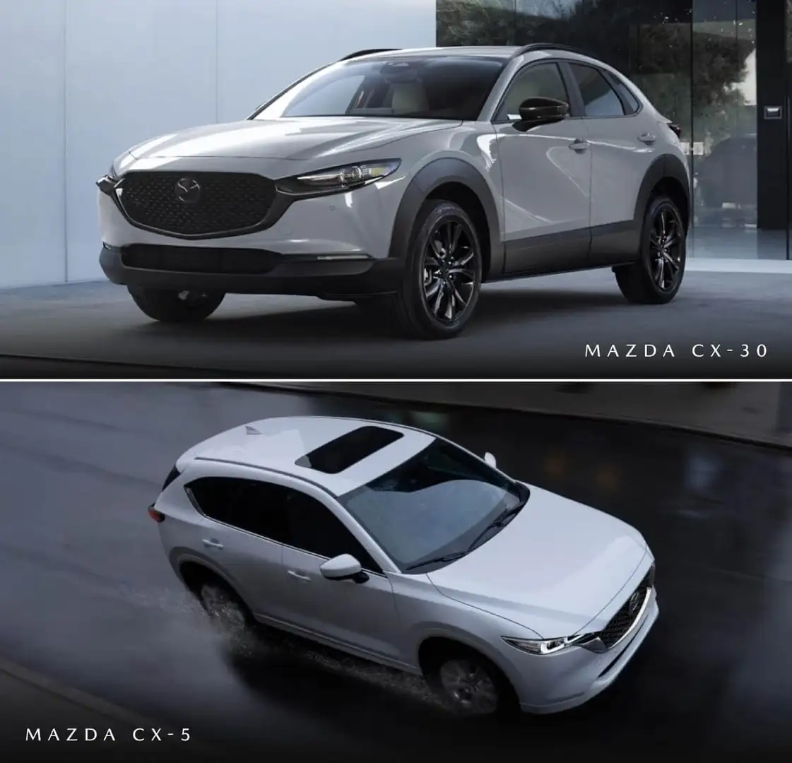 mazda cx5 vs cx30 mazda cx5 vs cx30