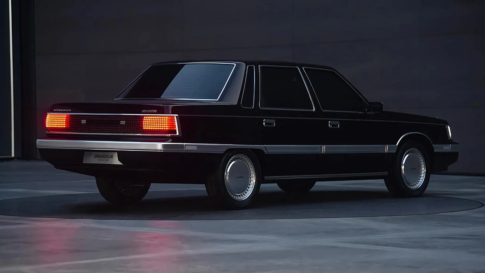 retro electric car hyundai